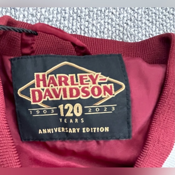 120th Anniversary Harley-Davidson 1903-2023 Women’s Red and White Jacket- NWT - Picture 6 of 16